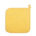 Gelber Baumwoll Topflappen Hitzebeständige Ofenmatte mit Aufhängeschlaufe für Küche Kochen - 20*20cm / Gelb