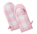 Pink and White Gloves