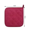 Dicker Baumwoll gesteppter Topflappen 7 Zoll hitzebeständige Küchenunterlage roter Untersetzer - 18*18cm / Weinrot