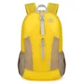 Lightweight outdoor folding backpack 29L travel hiking daypack yellow grey color - Yellow