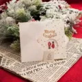 Ensemble de cartes de voeux de Noël carte creuse pliable bénédiction de vacances avec enveloppe - Style E