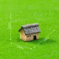 Miniature en résine maison en pierre pour paysage de mousse jardin de fées décoration 1pc - N°5 Jaune
