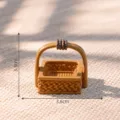 Miniatur antiker Stil Lebensmittelbox Korb Modell, Puppenhaus DIY Dekoration Miniatur Ornament. - 6# Quadratisch Gewebt