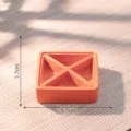 Miniatur Puppenhaus Holzkiste Essensbox orange quadratisch DIY Mikro Landschaft Deko Ständer. - 14# Diagonales Gitter Quadratisches Tablett