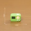 Mini retro radio miniature dollhouse decor, green creative micro landscape accessory SKU. - 1# Radio