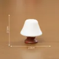 Miniature white mushroom lamp dollhouse DIY decoration micro landscape accessory 2.1cm - 5# Desk Lamp