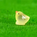 Miniature resin luminous yellow chick ornament for micro landscape and succulent plants decor. - Yellow