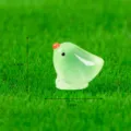 Miniature resin green bird figurine ornament for micro landscape succulent moss fairy garden decor. - Green
