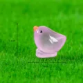 Miniature resin bird ornament micro landscape figurine cute desktop decor 1.4x1.6cm - Purple