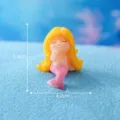 Miniature resin mermaid figurine cute micro landscape fish tank decoration variant yellow hair - No. 16 Mermaid