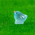 Blue resin bird figurine miniature ornament for succulent moss micro landscape decoration - Blue