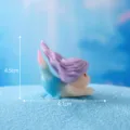 Cute miniature purple hair resin mermaid figurine for fish tank and micro landscape decor. - No. 18 Mermaid