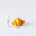 Mini resina croissant giocattolo cibo DIY micro paesaggio ornamento accessorio 3.2cm - Pane n. 8