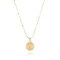 Goldfarbene Halskette mit Initiale B Anhänger filigrane Kette Modeschmuck für Damen elegant - Gold B