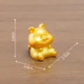 Gold resin mouse figurine zodiac animal miniature desktop decoration cute table ornament 3cm - Chinese Zodiac Series / No. 3 Tiger (Zodiac)