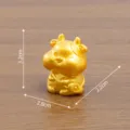 Golden resin ox figurine zodiac micro landscape cute animal desktop ornament decor craft - Chinese Zodiac Series / No. 2 Ox (Zodiac)