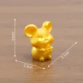 Figura de raton de resina dorada con queso adorno de zodiaco decoracion de escritorio - Serie del Zodiaco Chino / Rata del zodiaco n.º 1