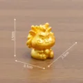Figura de dragón del zodiaco de resina dorada mascota linda decoración mesa 3.5cm - Serie del Zodiaco Chino / Dragón n.º 5 (Zodiaco)
