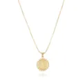 Vergoldete Buchstaben Münze Anhänger Halskette mit Kette, elegante Modeschmuck Details für Damen. - Gold I