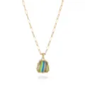 Collana con catena dorata e pendente acrilico colorato, gioiello elegante da donna quotidiano. - Stile Geometrico Irregolare (NE0351)