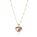 Stile Cuore a Strisce Diagonali Arcobaleno (NE0351)