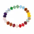 Colorful semi-precious stone abacus bead bracelet ethnic style handmade beaded hand jewelry wholesale - Multicolor