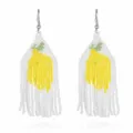 Handmade Beaded Tassel Earrings Lemon Fruit Design Summer Boho Jewelry for Women Gifts - Lemon Style (EA1877)