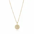 Collana con ciondolo lettera C in strass placcato oro, elegante catenina da donna. - Lettera C (NE0416)