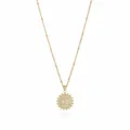 Collana con ciondolo lettera D in strass placcato oro da donna chic catena clavicolare elegante - Lettera D (NE0416)