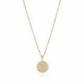 Gold letter E pendant necklace sparkling zircon clavicle chain fashion jewelry chic design - Letter E (NE0416)