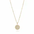 Gold Letter J Pave Zircon Pendant Necklace Sparkling Diamond Close Detail for Women - Letter J (NE0416)