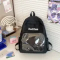 Ιαπωνικό σακίδιο ins διαφανές παράθυρο ita bag σχολική τσάντα σε μαύρο - Μαύρο