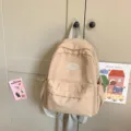 Lässiger minimalistischer Damen Rucksack, stilvoller Mini Campus Daypack für Alltag und City. - Einheitsgröße / Khaki