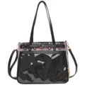 Japanese JK pink plaid ita bag with clear window, large capacity shoulder crossbody bag. - Bag + Insert Board / Pink Plaid