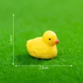 Figurine de canard en résine jaune miniature pour plantes en pot et décor de micro-pays - Canard Nageant / Grand Jaune