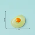 Mini hars gebakken ei miniatuur DIY decoratie accessoire, realistisch nep voedsel speelgoed, 1.7cm - 1.7cm x 0.6cm / #2 halfzacht spiegelei