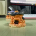 Figurine miniature château maison en pierre résine pour micro paysage mousse déco plante - Taille 4
