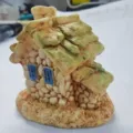 Miniature Maison en Pierre Résine Ornement Jardin de Fées Paysage de Mousse DIY - N°3