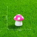 Mini pink resin mushroom ornament for moss micro landscape DIY terrarium decor 1.2cm - M / Red