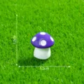 Miniature purple mushroom resin figurine for moss micro landscape and succulent decoration. - M / Purple