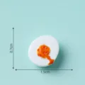 Miniatuur hars gekookt ei plak variant, realistisch voedsel spel DIY micro landschap decor. - 8# Gezouten eendenei