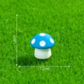 Blue and white miniature resin mushroom figurine, perfect for moss micro landscape DIY crafts. - M / Blue