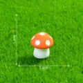 Miniature resin mushroom ornament for moss micro landscape DIY succulent decor 1.2cm - M / Orange