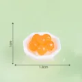 Miniature resin food toy ornament DIY craft dollhouse accessory cute small decor 1.8cm wide. - Style 8 Salted Egg Yolk