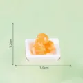 Miniature resin food figurine in square plate, diy craft miniature decoration accessory. - 10# Chestnut
