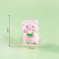 Cute resin pig miniature holding zongzi figurine for micro landscape DIY decoration, 3cm. - 12# Holding Zongzi