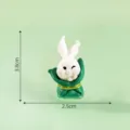 Cute resin rabbit zongzi figurine micro landscape ornament DIY miniature festival decoration - 16# Zongzi Leaf Rabbit
