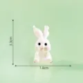 Miniature cute white resin bunny figurine for desktop micro landscape DIY craft accessory - 17# White Rabbit