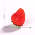 Mini resin realistic strawberry figurine ornament, cute DIY micro landscape accessory, 2.5x1.9cm. - Large Broken Strawberry Red