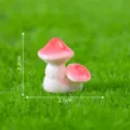 Miniature Ceramic Mushroom Figurine for Moss Landscape DIY Succulent Garden Decor 2.2cm - No. 1 - Red